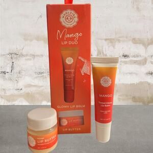 Woolzies Mango Lip Duo Glowy Mango Lip Balm & Lip Butter NIB